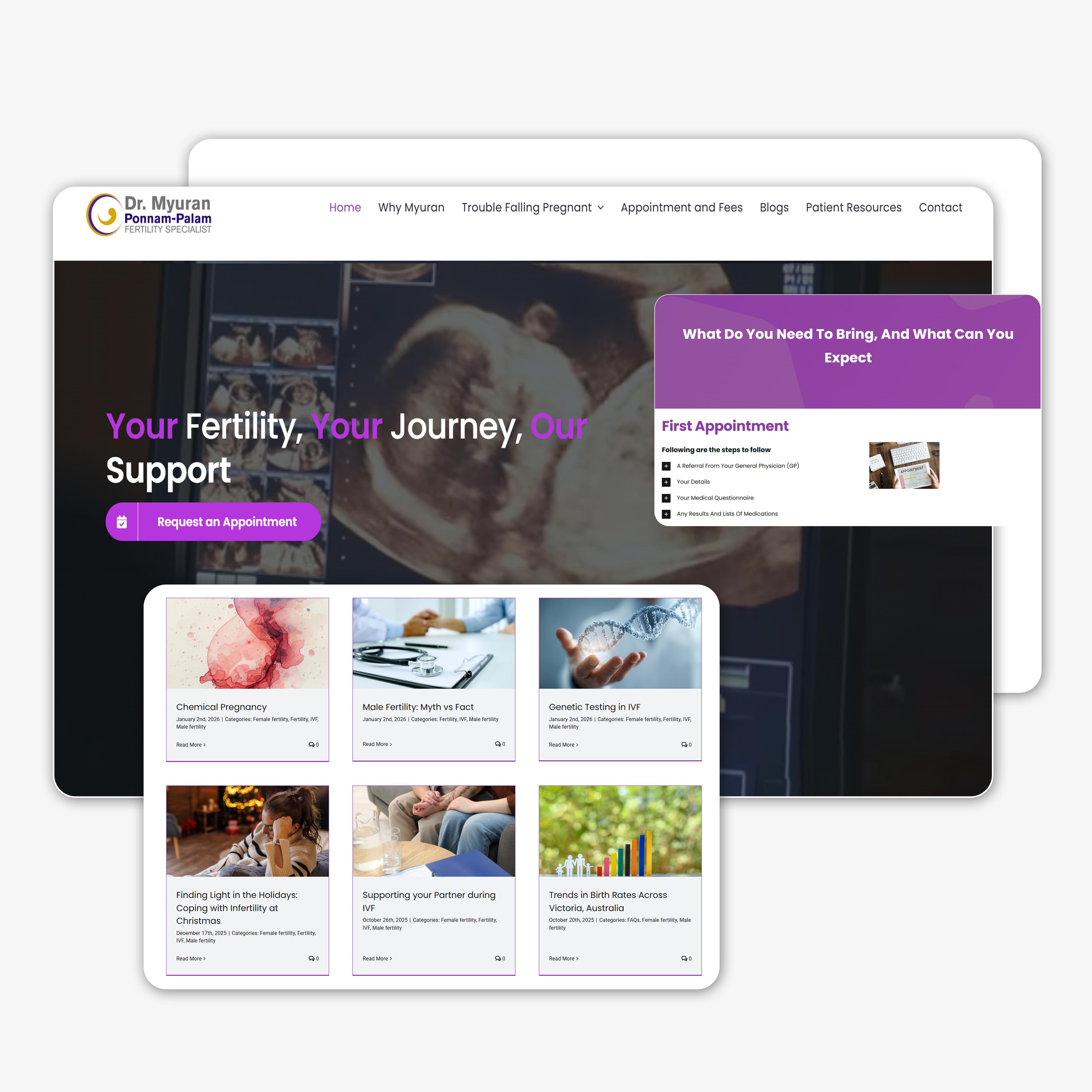 Dr. Myuran website case study image